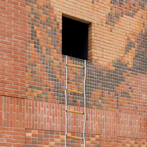 Leiter 6M Feuerfeste Rettungsleiter Strickleiter Rettungsleiter Notleiter Fluchtleiter mit 2 Haken 200kg/440lbs Brandleiter Rettungsleiter Notleiter Fluchtleiter Brandleiter für Notfälle Schwer