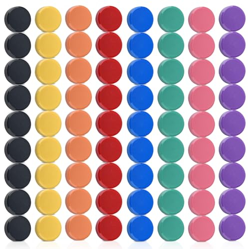 FPMYB 80 Stück Magnete Stark, Magnete für Magnettafel, Kühlschrank, Magnete Klein Bunt, Kühlschrankmagnete für Whiteboard, Pinnwand, Klassenzimmer, Büro, Foto(8 Farben)