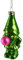 Christbaum Schmuck Anhänger Weihnachten Wichtel Zwerg grün pink Glas Deko witzig