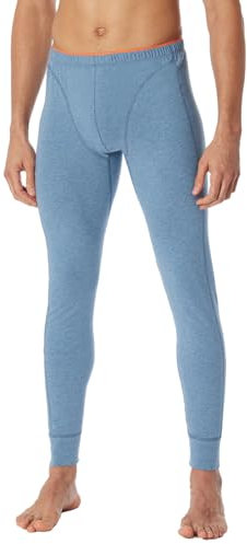 Schiesser Herren Lange Unterhose Bio Baumwolle-95/5 Originals Unterwäsche, blau-Mel_182109, XXL