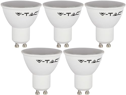V-TAC LED-SMD-Lampe, PAR16, GU10, EEK: F, 4,5W, 400lm, 3000K, 5 Stück