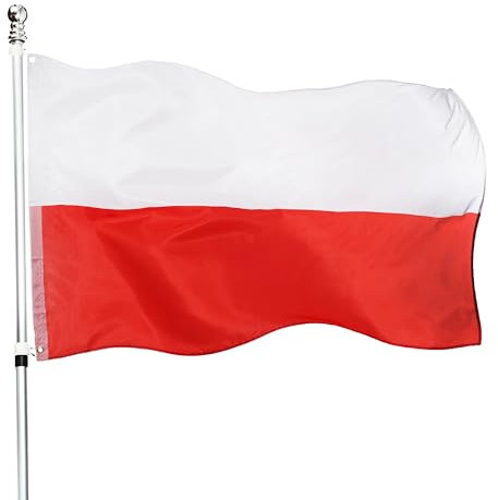 Lot de 6 grands drapeaux de la Pologne 152 x 91 cm – Parfait pour les événements ou les occasions en Pologne