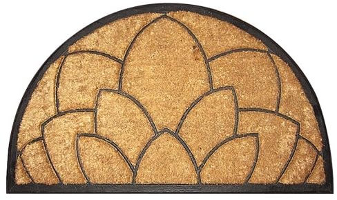 CRISCUOLO Brico Store Zerbino in cocco intrecciato e gomma, tappeto ingresso casa mezzaluna 45X75 cm