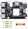 Waveshare PCIe TO USB 3.2 Gen1 Hat+ Expansion Card for Raspberry Pi 5, PI5 Adapter Board, 4 USB Ports, 1-to-4 High-Speed USB Ports, Hat+ Standard, with Power Monitoring Chip & Fan Vent, Plug and Play