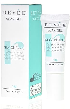 REVÉE Scar Gel 10g Crema Cicatrici Chirurgiche - 100% Silicone, Gel Topico per Cicatrici, Crema Cicatrizzante Ferite