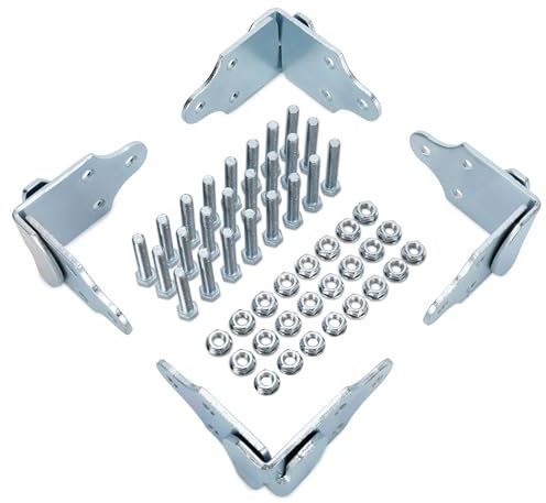 Lonffery Lot de 4 supports latéraux pour piquets de remorque, supports d'angle avec vis pour bois, remorque utilitaire