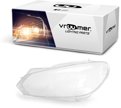 VROOMER Scheinwerferglas kompatibel mit Volkswagen Golf Mk6 A6 5K 2008-2013 Lichtscheibe Scheinwerfergläser Frontscheinwerfer Streuscheibe links