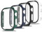 Simpeak 4-Stück Schutzhülle Kompatibel mit Apple Watch 42mm, Displayschutz PC Harte Hülle, Schutz Zubehör für Series 10, Kratzfest Gehäuse, Transparent, Schwarz, Grün, Blau