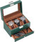ProCase Watch Box for Men, 3 Slot Watch Display Case with Drawer, Mens Watch Case With Glass Lid, 2-Layer Jewelry and Watch Storage Watch Holder Organizer for Men Women -3 Slot, MidnightGreen