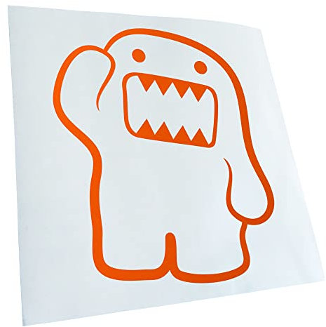 Kiwistar - Autoaufkleber - matt Orange - 60x72cm Domo - Heckscheibe Auto Aufkleber wetterfest für Kfz LKW Mofa Truck - Sticker außen selbstklebend Tuning Zubehör für Fenster Fahrzeug Scheibe