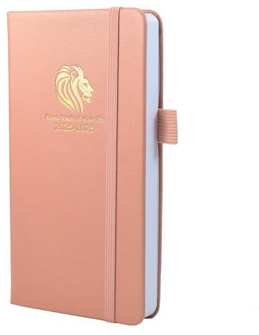 Terminplaner 2025-2026 - 18 Monate Terminplaner von Januar 2025 bis Jun.2026 Mitte Jahr, A6 Pocket Wochenansicht, Wochen- & Monatsplaner mit Ledereinband, Stiftschlaufe (Rosa)