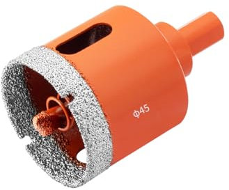 Meccion Diamond Hole Saw 45mm with Pilot Guide Bit, Professionals Brazed Diamond Drill Bit Hole Cutter for Tile, Porcelain, Glass, Ceramic, Marble