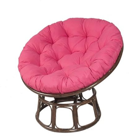 Générique Coussin De Chaise Papasan, Coussin De Siège Imperméable pour Papasan, Coussin De Sol Rond Et épais, Coussin De Remplacement pour Chaise Suspendue, Jardin Extérieur,Rose,100 * 100cm