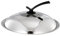 Milageto Stainless Steel Pot Cover Cookware Lid Heat Resistant 36cm Fry Pan Lid Soup Pot Cover for 34-35.5cm Diameter Pots Home Use, Standable Handle