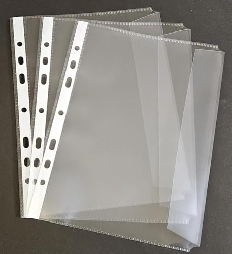 10x A5 Dokumentenhülle als z.B. Fahrzeugbrief - Hülle, GLASKLAR GLATT Prospekthülle MIT KLAPPE 150my extra Stark DOKUMENTENECHT, RECYCELBAR