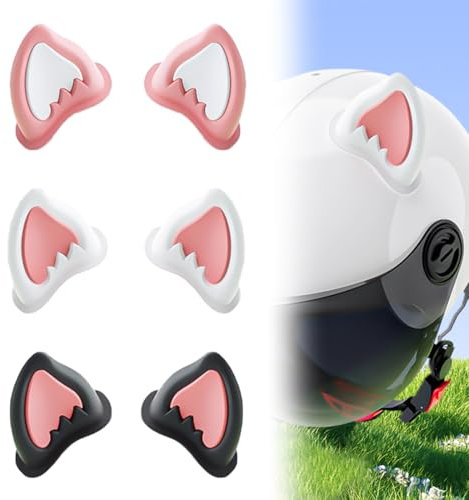 XUZOPIM 3 Paare Motocross Helmets Motorcycle Helmet Decoration Ears Cat Ears Motorcycle Helmet Decoration Motorcycle Helmet Decoration Motorcycle Helmet Cat Ears Corner Helmohren Decoration