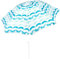 AKTIVE sombrilla de playa 200 cm olas inclinable con mástil de acero 22/25 mm, protección UV50, revestimiento plateado, sistema antiviento con 8 varillas y funda de transporte (62406)