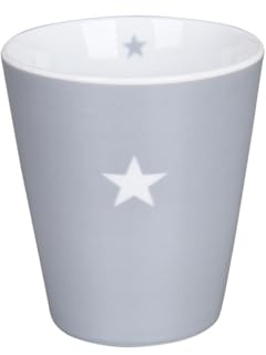 Krasilnikoff - Happy Mug - HM1165- Colourful Star, grey