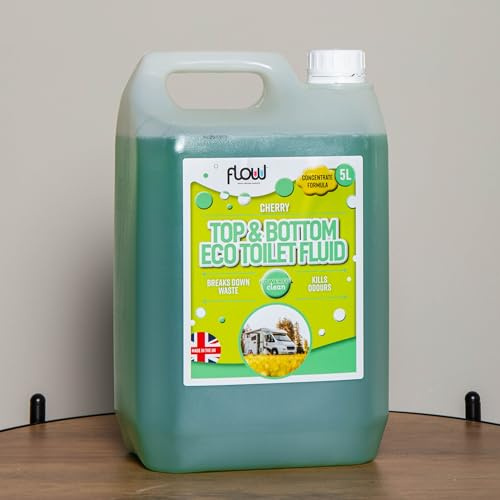 5 Litre Eco Top and Bottom Cleaner Toilet Fluid Solution for Motorhome, Caravan & Camping