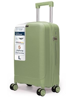 4FLY Leichter Hartschalen-Reisekoffer L - Groß 65 cm (60L) – Trolley Koffer mit TSA-Schloss, 4 Spinner-Doppelrollen & Aluminium-Teleskopgriff, Aufgabegepäck Reisegepäck