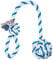Trixie corde de jeu avec balle tressée, ø 7/50 cm, pétrole/citron vert, 3269, coton/polyester