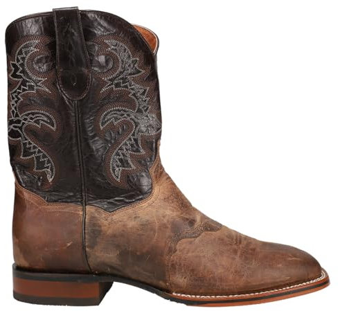 Dan Post Mens Franklin Embroidered Pull On Square Toe Casual Boots Mid Calf - Brown - Size 18 D