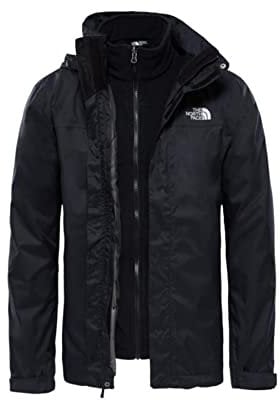 The North Face Outerwear TNF Chaqueta Evolve II Triclimate para Hombre, Hombre, Negro (TNF Black), 3XL