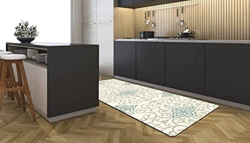 J&V TEXTILES Anti-Ermüdungsmatte – gepolsterte Komfort-Fußmatten für Küche, Büro und Garage – gepolsterte Polsterung für Büro – rutschfestes Schaumstoffkissen für Stehpult (49,8 x 139,7 cm)