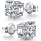 Jiamiaoi Boucle D'oreille Homme Femme Argent Boucles D'oreille Homme Diamant Boucles D'oreilles Pour Hommes Femmes Clous D'oreilles Argent 925 en Diamant 5mm