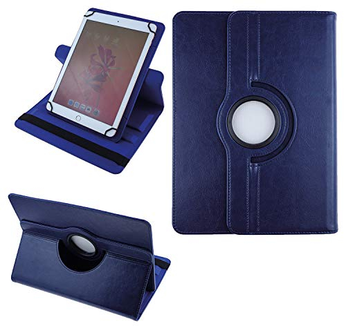 COOVY® 2.0 360° Rotation Cover Universal für alle 9/10 / 10.1 Zoll Tablet Modelle Hülle Tasche Etui Case Schutz Ständer | UNIVERSAL 10.1 dunkelblau