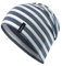 Sterntaler OCS Beanie Streifen - Lässige Slouch Beanie Mütze aus Singlejersey (Bio) mit maritimen Streifen - Unisex Kopfbedeckung, variabel tragbar - Baby und Kinder Übergangsmütze- blaugrau, Größe 47