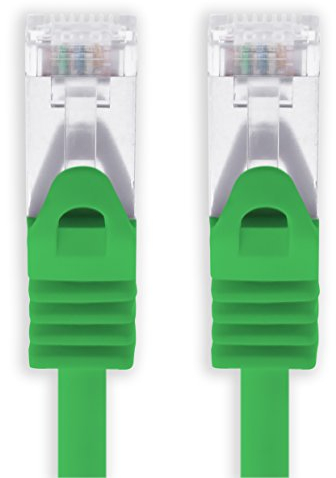 30m - grün - 1 Stück Cat7 Netzwerkkabel SFTP Patchkabel Lankabel Rohkabel 10GB/s - 500 Mhz konfektioniert mit 2 RJ45 Stecker Cat 6a