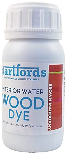Brown Mahogany Interior Water Based Wood Dye 230ml Bottle