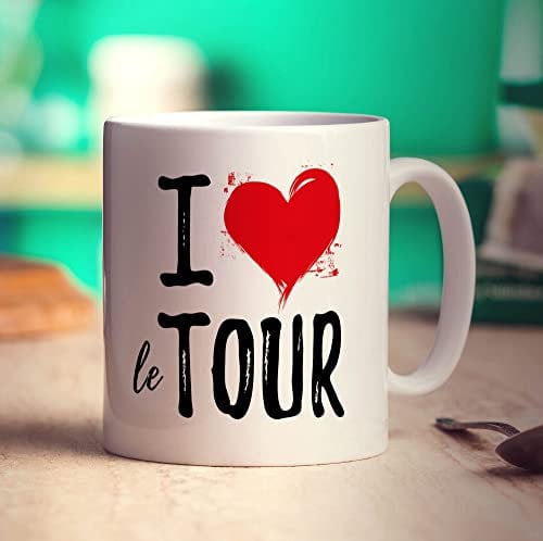 I Heart Le Tour Mug - 11oz Ceramic Cup