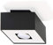 SOLLUX lighting Mono 1 Deckenleuchte Modernes minimalistisches Design für Wohnzimmer Schlafzimmer Angetrieben durch austauschbare GU10-Glühbirne 1 x 40 W aus Stahl 14 x 14 x 11 cm Schwarz