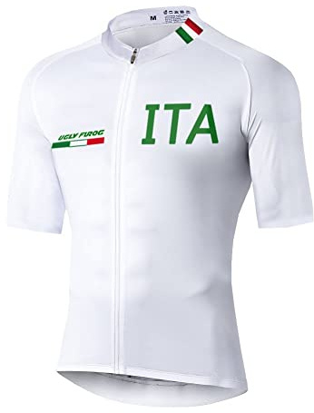 UGLY FROG New Sommer Herren Männer Kurze Hülse Zyklus Jersey Kurzarm Fahrradtrikot Fahrrad Hemd Fahrrad Radfahren Trikot Cycling Jersey Bike Shirt Spain Designs Streifen