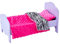 Olivia's Little World Kleine Prinzessin 45 cm Puppen-Einzelbett, Lila & Bettzeug Zebramotiv TD-11929-1H