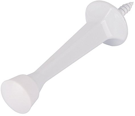 Rocky Mountain Goods Fester Türstopper weiß – strapazierfähiger massiver Türstopper mit leiser Gummispitze – leiser als Feder-Türstopper – einfache Installation, babysicher, nicht abnehmbares Ende
