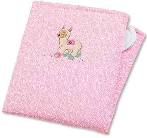 Sterntaler Schmusedecke Kuschelzoo, Lama Lotte, Wattiert, Alter: Für Babys ab der Geburt, 75 x 100 cm, Rosa