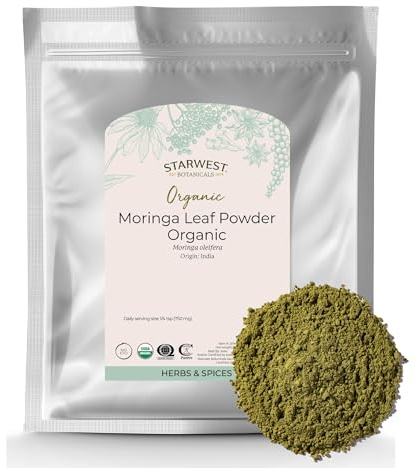 Starwest Botanicals Organic Moringa Leaf Powder, Non GMO - Bulk 1 lb Bag