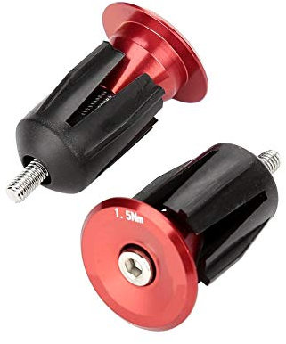 1 Para Fahrrad Lenkerendstopfen Lenkerendschieber Aluminiumlegierung Fahrrad Lenkerkappe für Rennrad Mountainbike(Rot)