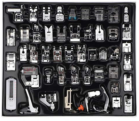 Nähfuß, multifunktionales Nähfuß-Set Zubehör für Singer Feiyue Nähmaschinen[48 Stück] Nähfüße