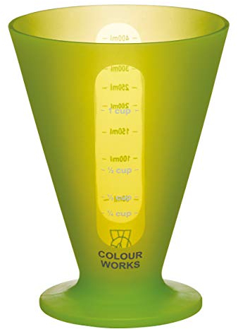 Colourworks Silicone Measuring Cup for Liquid and Dry Ingredients, Apple, 400 ml/1 Cup