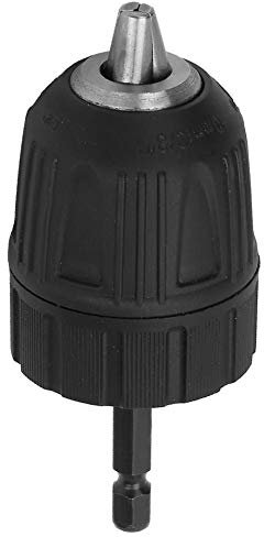 Fafeicy Bohrfutter 0,8-10 mm, mit 1/4 Sechskantkopf 3/8 Gewinde Verlängerungsstange, Kunststoffgehäuse, Bohrfutter