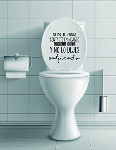 Thermodernizate Vinilo, Pegatina Decorativo para WC y baño Frase apunta Bien