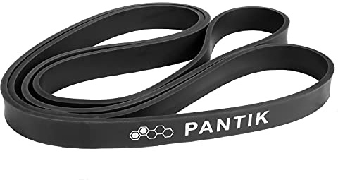 PANTIK Widerstandsbänder-Set für Damen und Herren, Klimmzugbänder, Übungsband für Körperdehnung, Powerlifting, Yoga, Pilates, Widerstandstraining, Schwarz