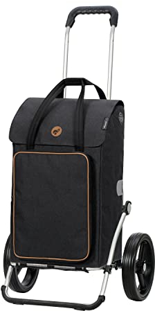 ANDERSEN Einkaufstrolley - Royal Shopper Ipek BO schwarz 45 L Einkaufsroller,isoliert,Kühltasche,vielseitig, Aluminium, klappbar, leise Räder