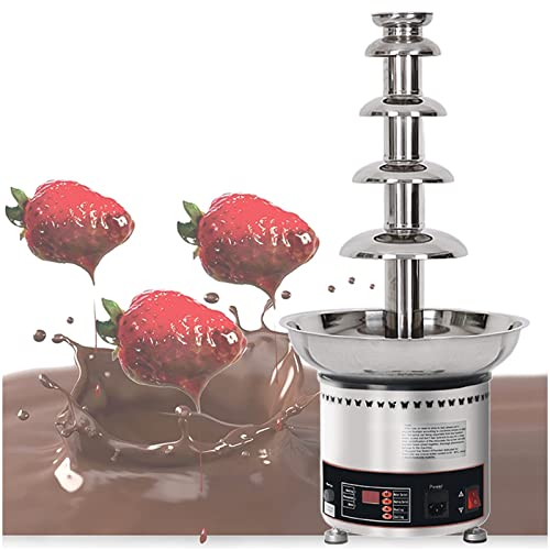 KELUNIS 5-Tier Chocolate Fountain Large Fondue Sets Adjustable Temperature Electric Chocolate Fountain Machine for Party Wedding and Birthday