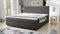 Kuechen-preisbombe Boxspringbett 180x200 Hotelbett Bonellfederkern Bett mit Topper Paxos 5 grau