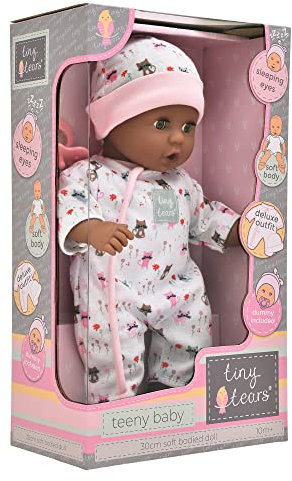 John Adams | Tiny Tears - Teeny Baby - 30cm soft bodied doll: One of the UK's best loved doll brands! | Nurturing Dolls | Ages 10m+, Pink